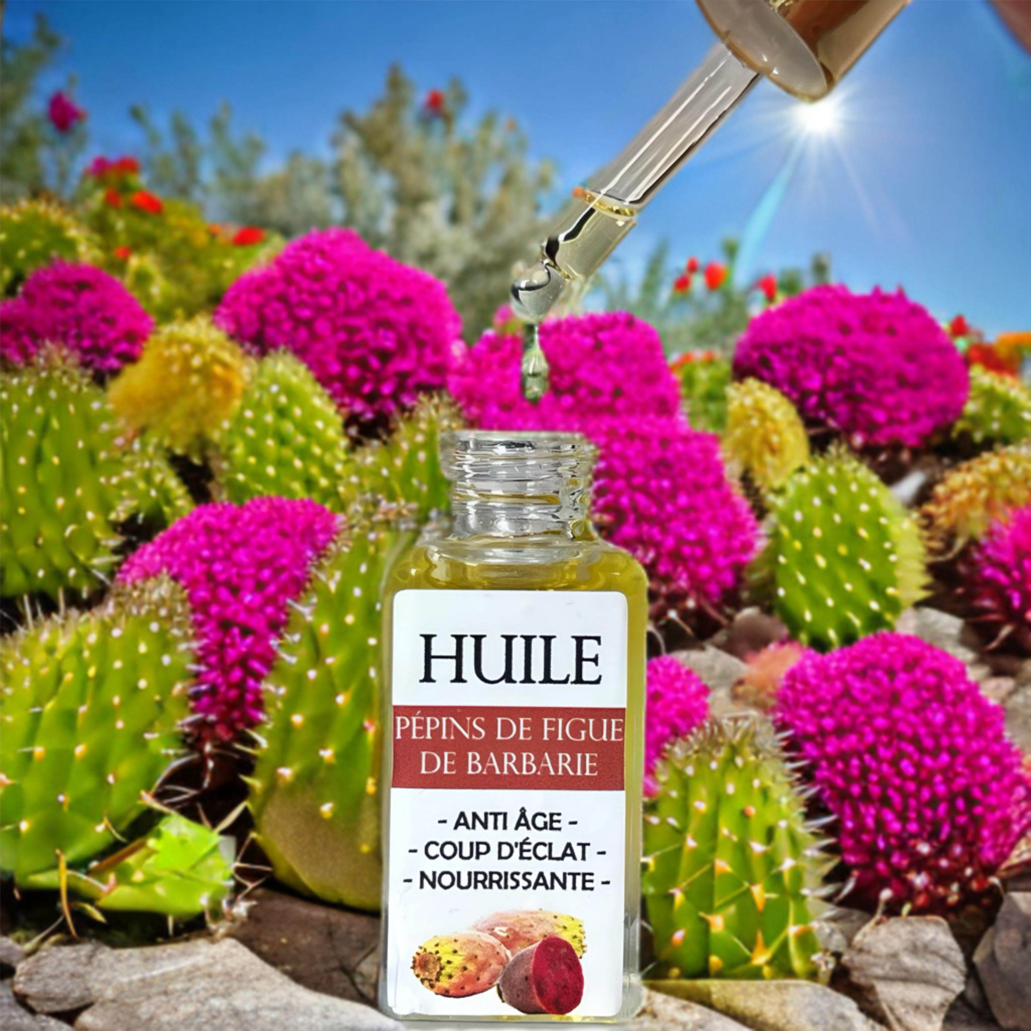 Huile Pépins de figue de Barbarie