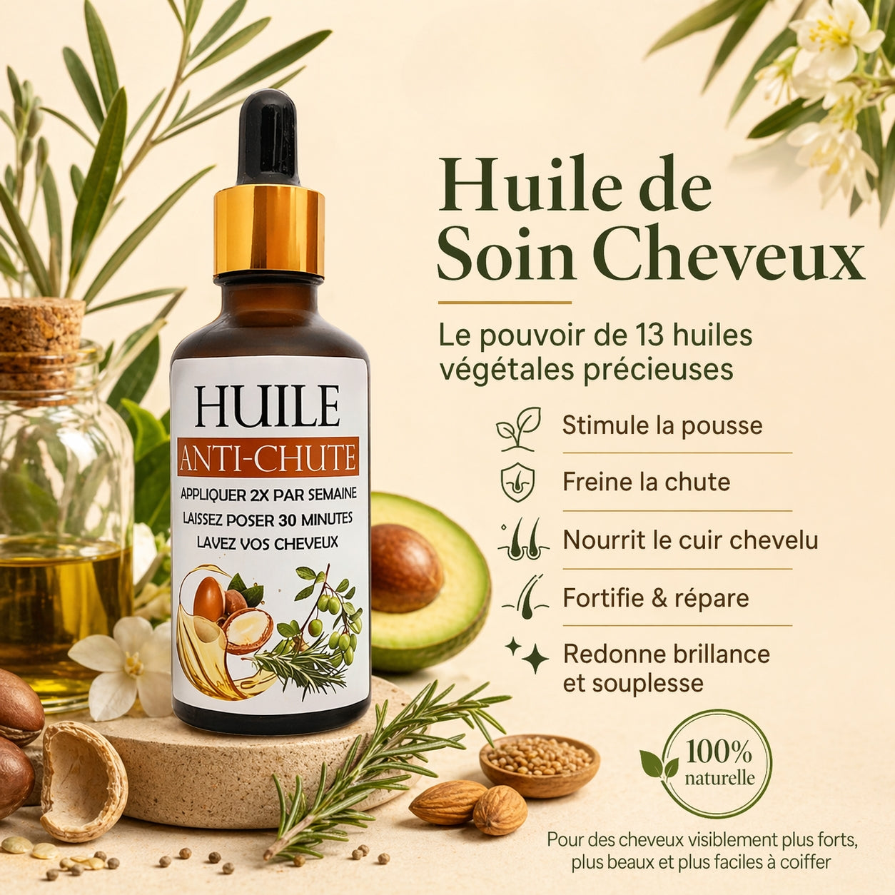 Huile de soin  (Pousse Cheveux)