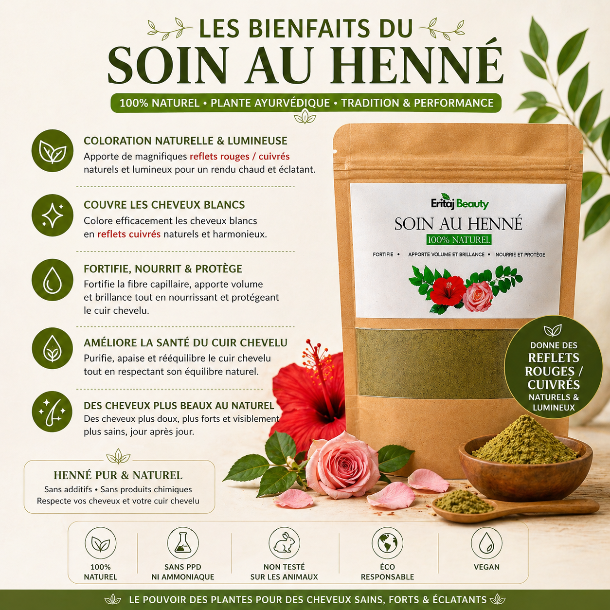 Soin capillaire au Henné